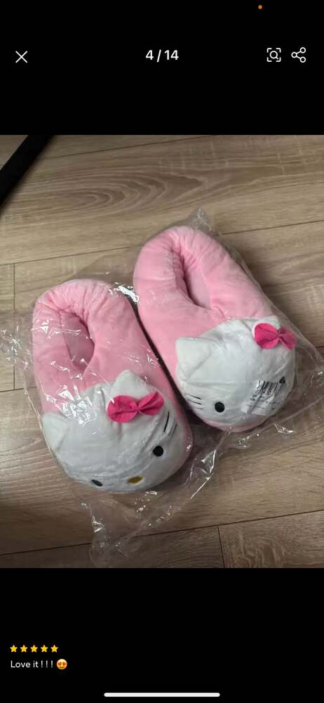 Hello Kitty Plush House Slippers
